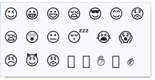 Unicode-emojis i ældre Chrome