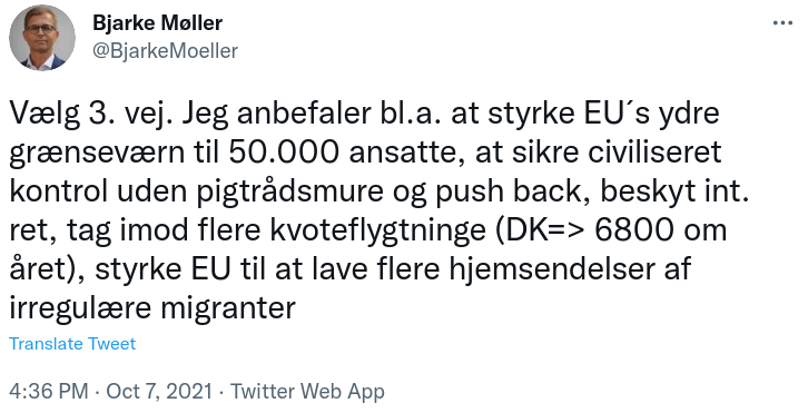 Bjarke Møller tweet